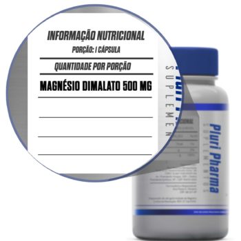 Magnésio Dimalato 500mg - Pluri Pharma